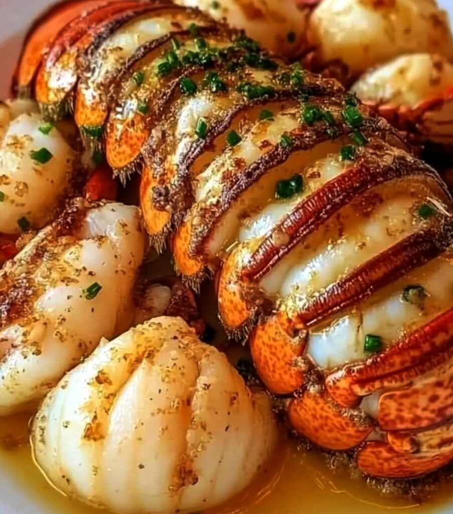 Garlic Butter Lobster and Scallops