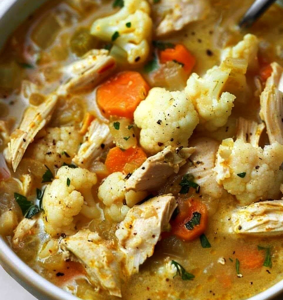 Anti-Inflammatory Cauliflower Chicken Soup