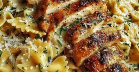 Creamy Lemon Garlic Bowtie Pasta with Chicken