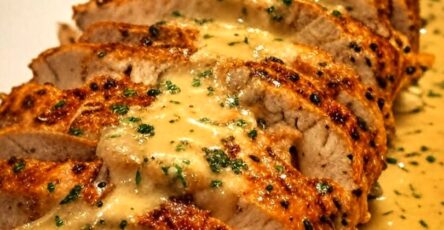 Baked Caesar Chicken with Creamy Parmesan Sauce