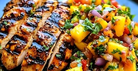 Lemon Ginger Chicken with Pineapple Mango Salsa