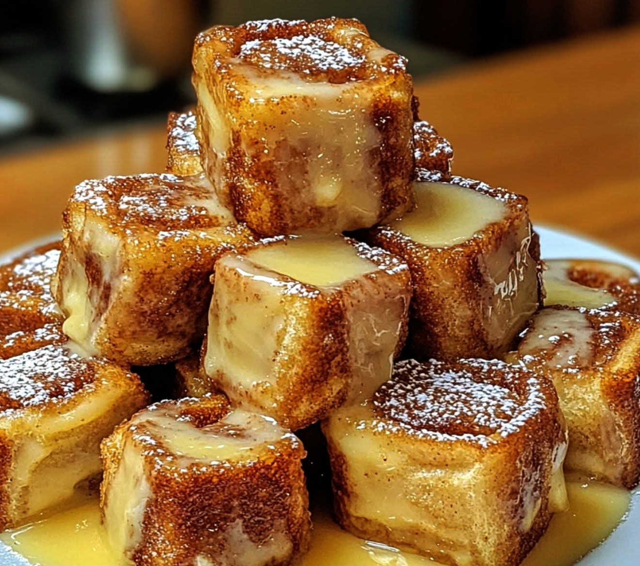 Cinnamon Roll French Toast Bites