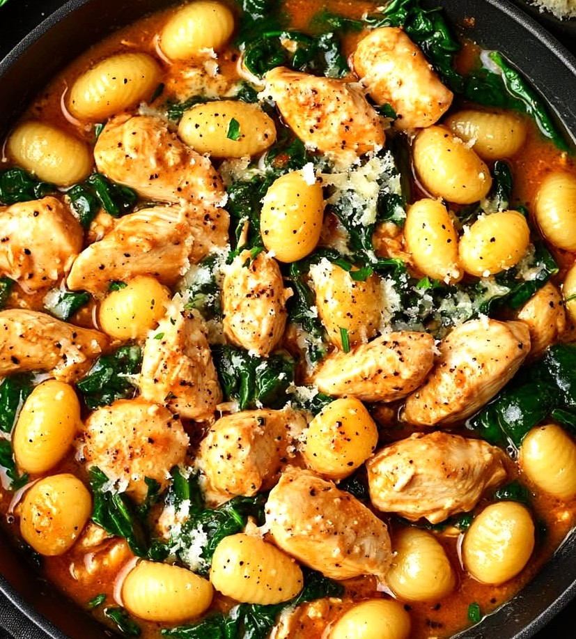 Creamy Garlic Chicken Gnocchi Skillet