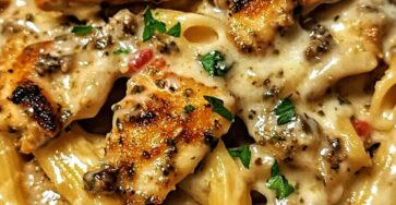 Creamy Chicken Penne with Herbs and Parmesan