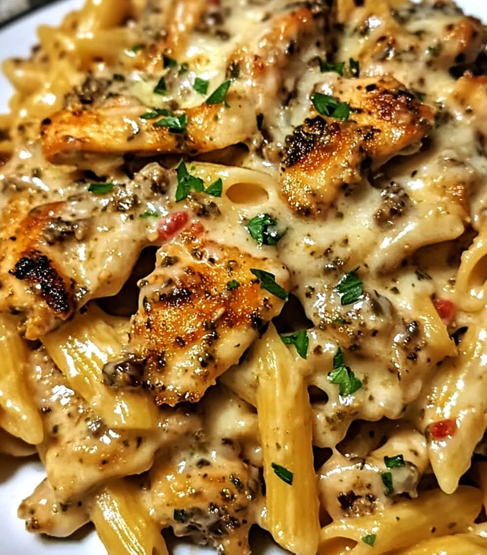 Creamy Chicken Penne with Herbs and Parmesan