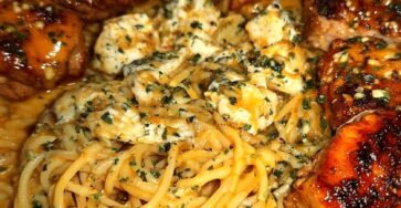 Creamy Cajun Chicken Spaghetti with Velveeta Mozzarella Alfredo