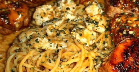 Creamy Cajun Chicken Spaghetti with Velveeta Mozzarella Alfredo