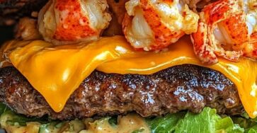 Lobster-Topped Cheddar Smash Burger
