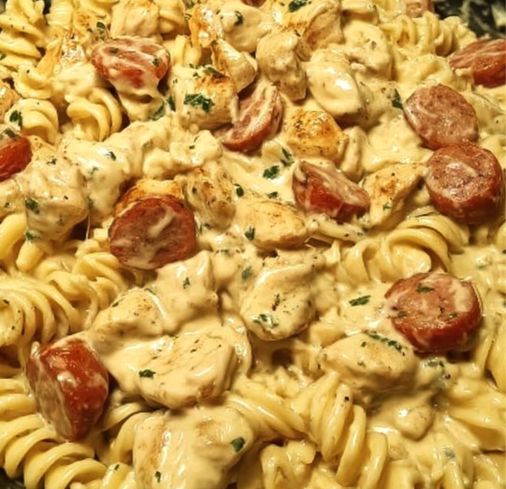 Creamy Pepper Jack Chicken & Sausage Pasta