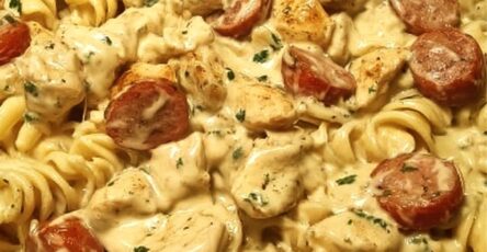 Creamy Pepper Jack Chicken & Sausage Pasta