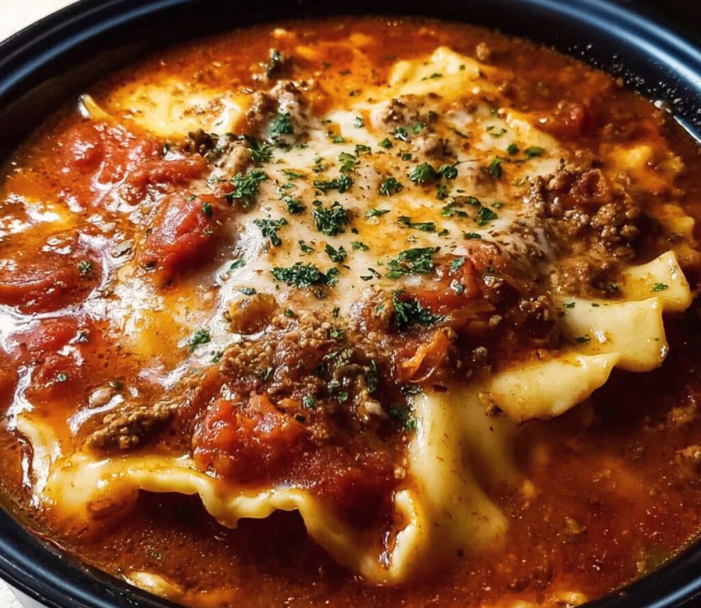 One Pot Lasagna Soup