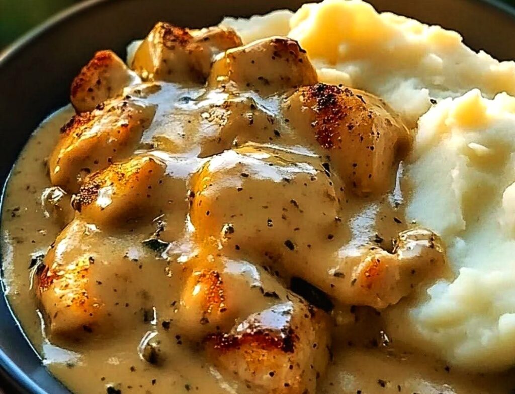 Slow Cooker Creamy Chicken & Gravy