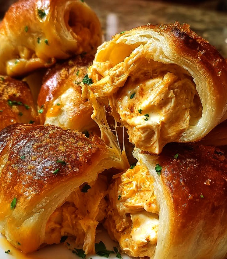 Cheesy Chicken Stuffed Crescent Rolls Recipe