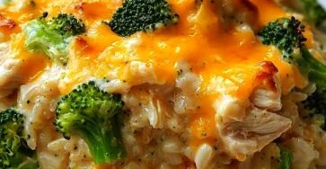 Cheesy Chicken Broccoli Rice Casserole