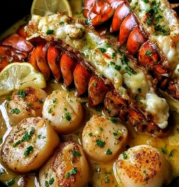 Garlic Butter Lobster & Scallop Bliss