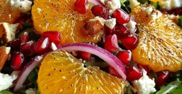Pomegranate Orange Arugula Salad