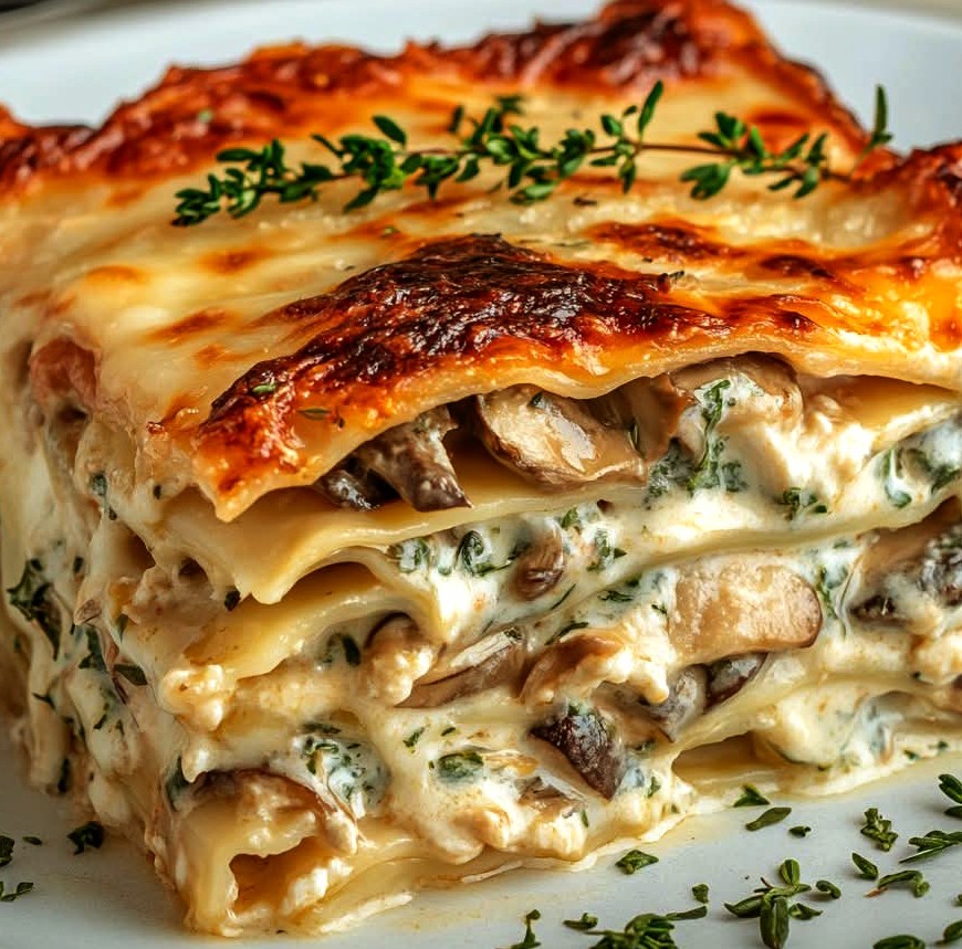 Chicken & Wild Mushroom Lasagna Cacciatore
