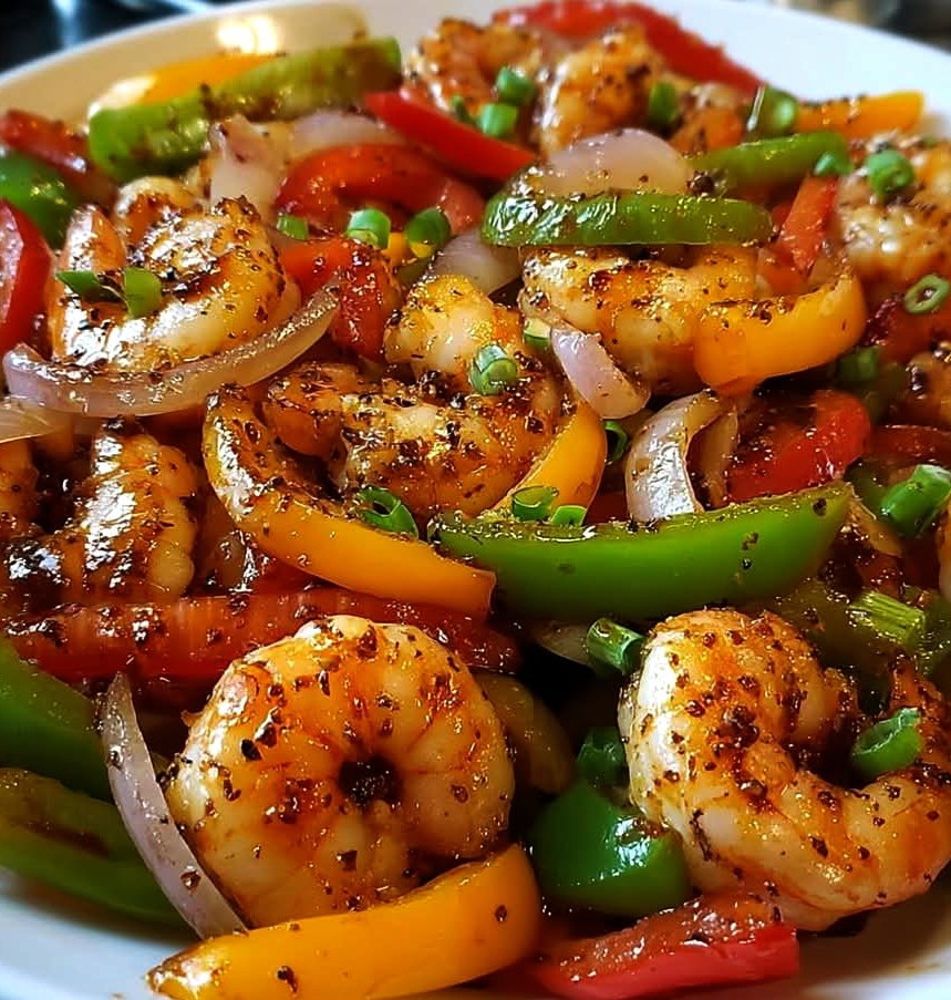 Healthy Shrimp and Pepper Stir-Fry