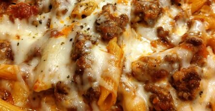 Creamy Velveeta Penne Pasta with Italian Beef Marinara
