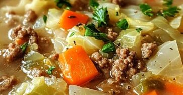 Hearty Cabbage and Beef Soup