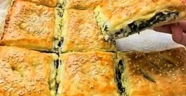 Spinach and Cheese Puff Pastry Squares