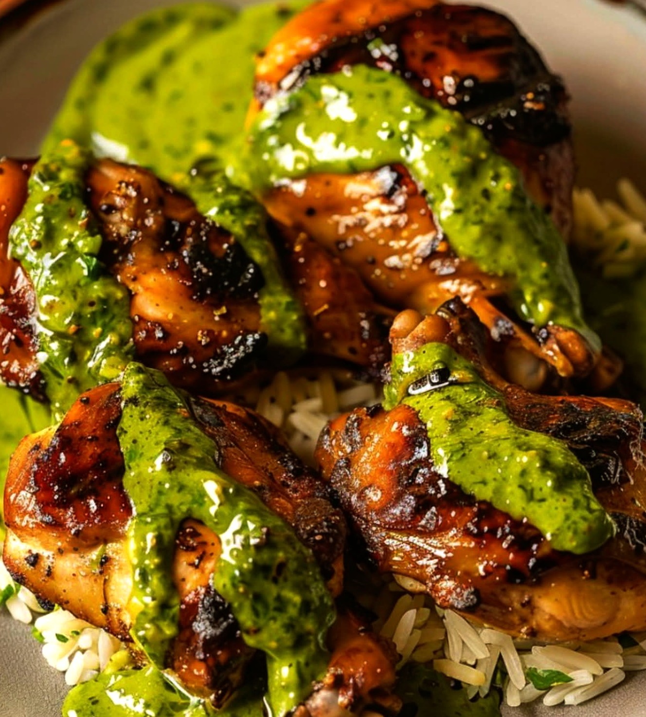 Peruvian Chicken with Green Sauce
