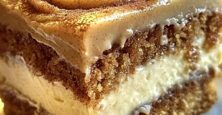 Pumpkin Spice Gooey Cake with Brown Sugar Cream Cheese