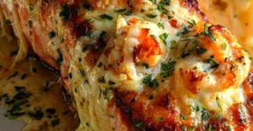 Cheesy Shrimp-Stuffed Salmon Recipe