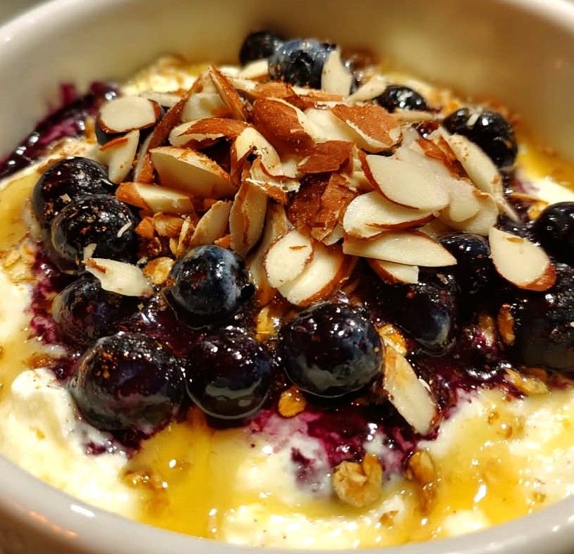 Baked Lemon Blueberry Cottage Cheese Bowls