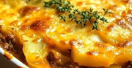 Melted Cheddar & Ground Beef Potato Casserole