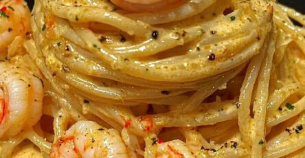 Creamy Cajun Shrimp Pasta Volcano