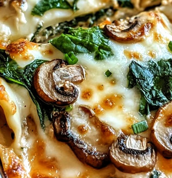 Spinach & Mushroom White Lasagna