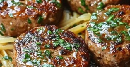 Juicy Hamburger Steaks with Rich Onion Gravy
