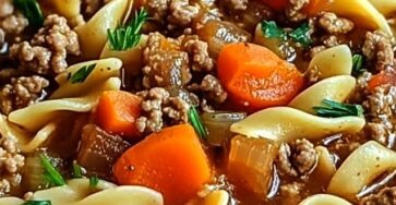 Hearty Hamburger Noodle Soup Recipe