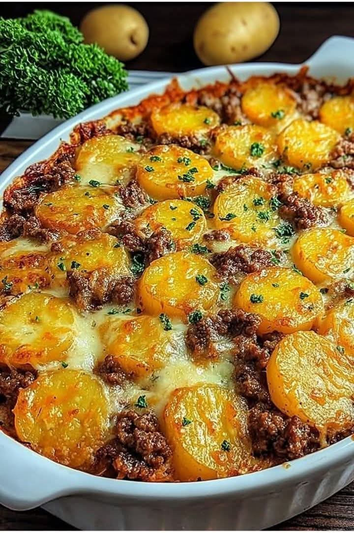 One-Pan Hobo Casserole with Ground Beef and Potatoes