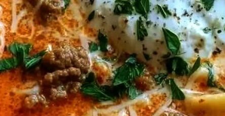 CREAMY ALFREDO LASAGNA SOUP