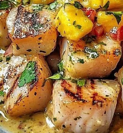 Coconut Lime Grilled Tuna with Fresh Mango Salsa