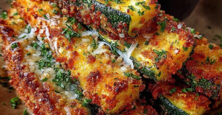 Crispy Parmesan Panko Zucchini