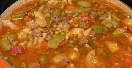 Vegetable Soup with Ground Beef