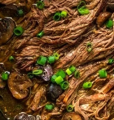 Slow Cooker Beef Brisket with Mushrooms & Onions