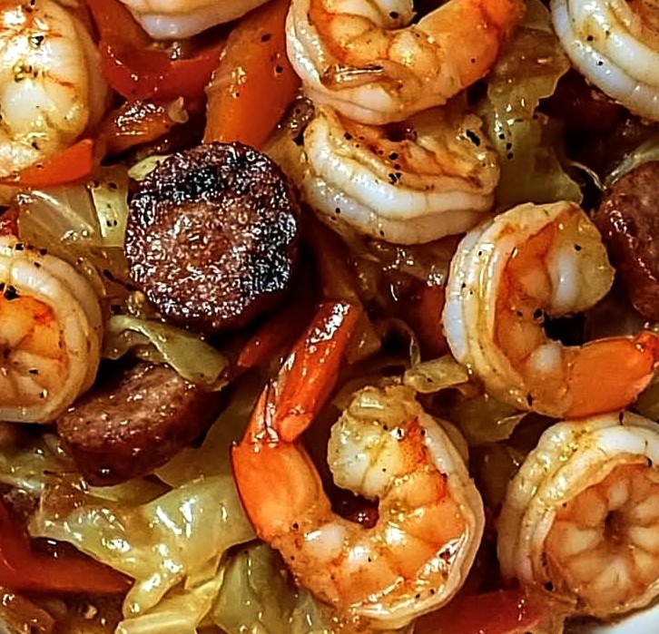 Shrimp and Sausage Cabbage Bowl Shrimp and Sausage Cabbage Bowl