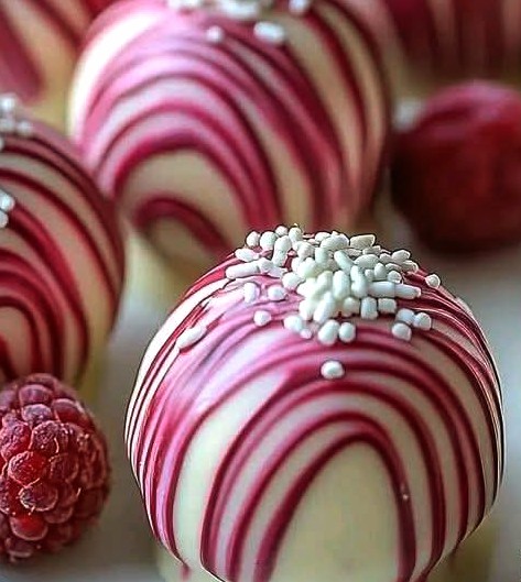 Raspberry White Chocolate Truffles Raspberry White Chocolate Truffles