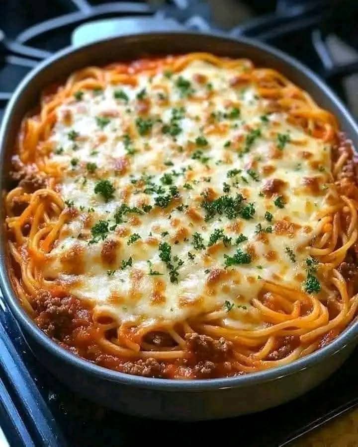 Easy baked spaghetti recipe Easy baked spaghetti recipe