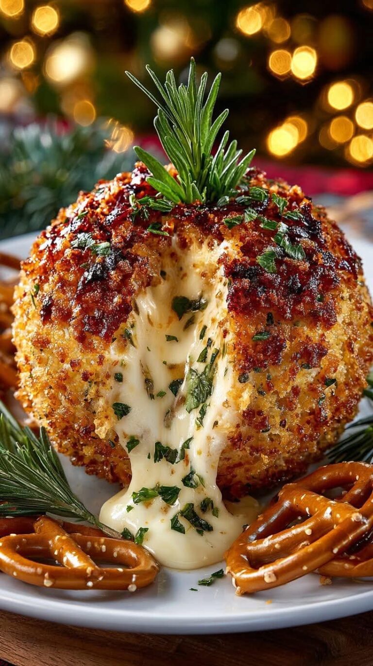 Cheddar Jalapeño Cheese Ball with Crispy Golden Panko