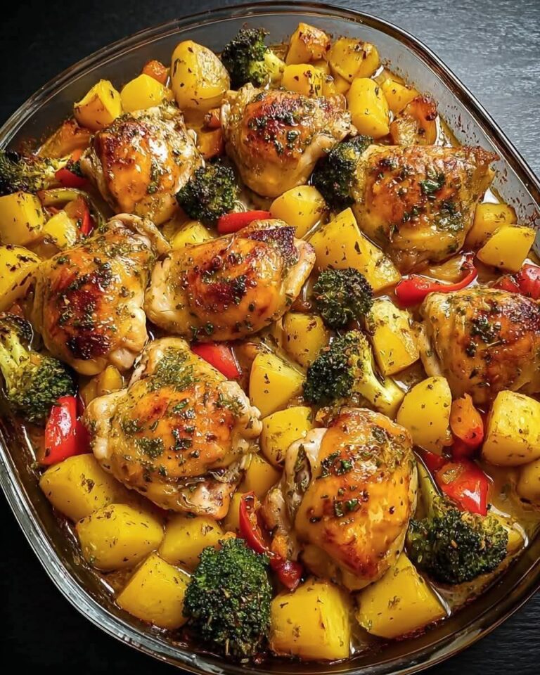 Hearty Herb-Roasted Chicken Thighs with Vegetables (Easy One-Pan Dinner) Hearty Herb-Roasted Chicken Thighs with Vegetables (Easy One-Pan Dinner)