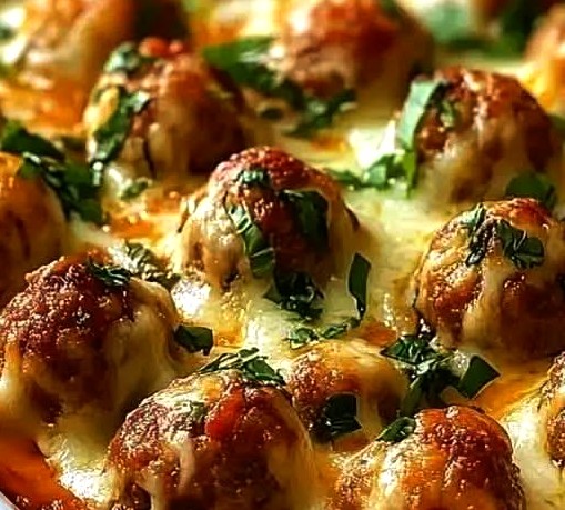 Cheesy Meatball Casserole Cheesy Meatball Casserole
