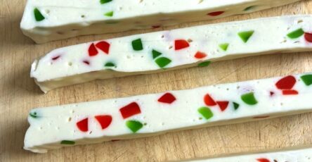 Homemade Christmas Jellied Fruit Candy Cheese Rolls