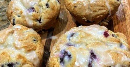 Keto Lemon Blueberry Muffins
