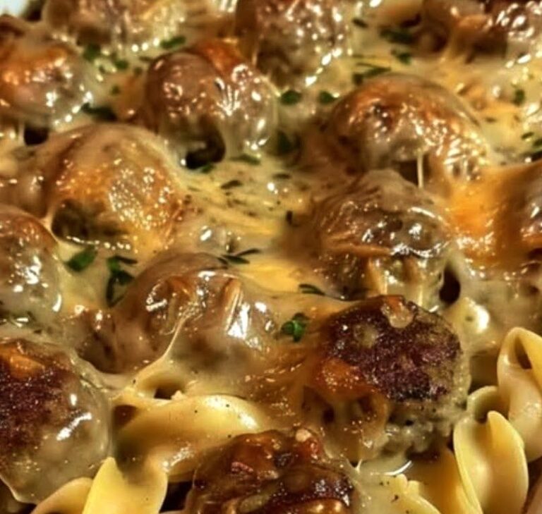 Swedish Meatball Noodle Bake
