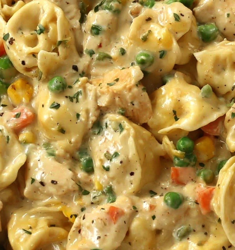 Crockpot Cheddar Cheese Chicken Pot Pie Tortellini Crockpot Cheddar Cheese Chicken Pot Pie Tortellini